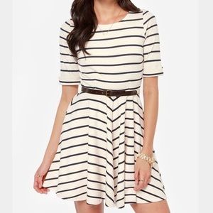 Others Follow Striped Skater Dress